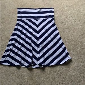 Blue and white skirt